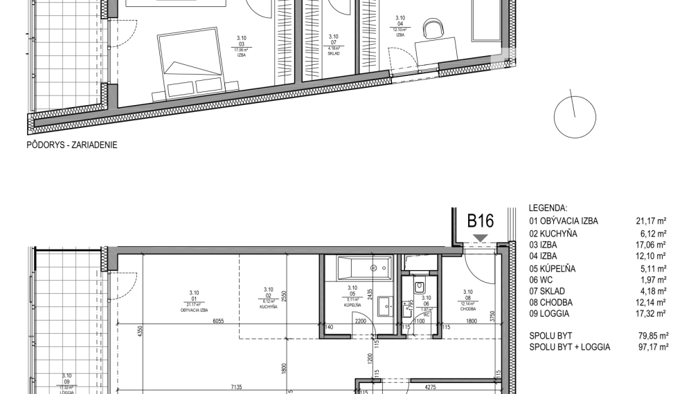 Nový, lukratívny 3-izbový byt B16 BlueWave Apartments Piešťany/Banka