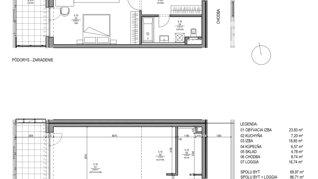 Novostavba 2-izbový apartmán A43 BlueWave Riverside Piešťany