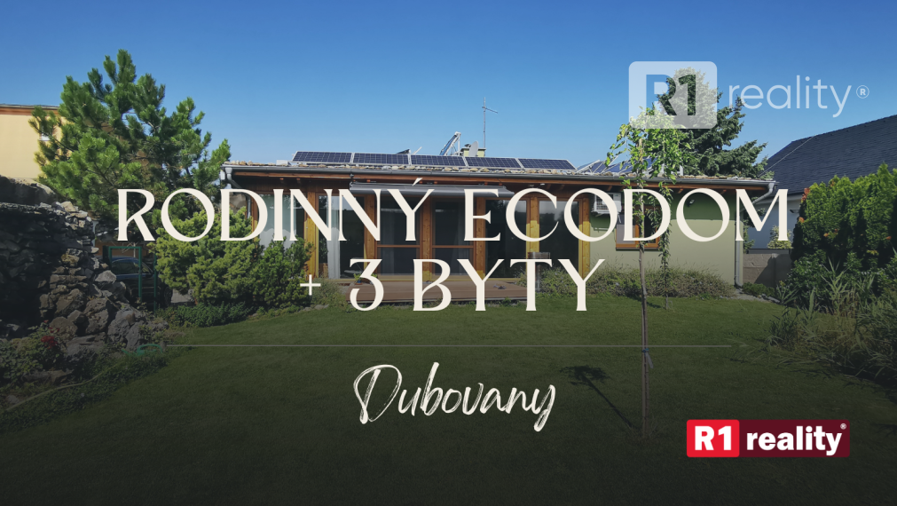 Jedinečná Investícia v Dubovanoch - Rodinný dom "ECODOM 2077"/ 4 bytové jednotky+parking+pozemok / Dubovany