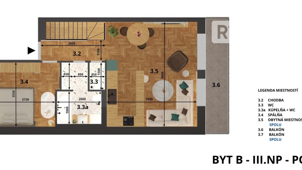 Exkluzívny 4 izb. mezonet s výhľadom na kúpele RiverResort 4AA / Piešťany Banka