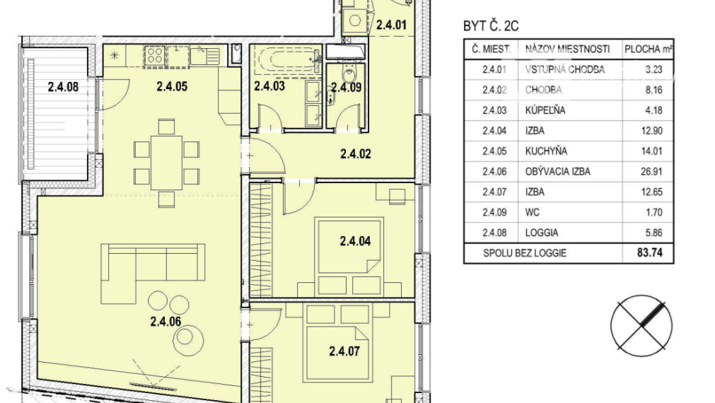 TOP INVESTÍCIA! Rezidencia Štúrova, lukratívny 3 Izb. byt 2C / centrum Piešťany