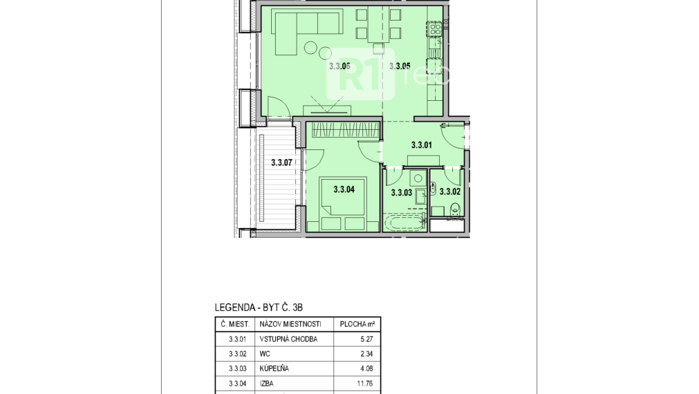 Nový 2 izbový byt 3B v novostavbe Rezidencia Štúrova, Piešťany centrum