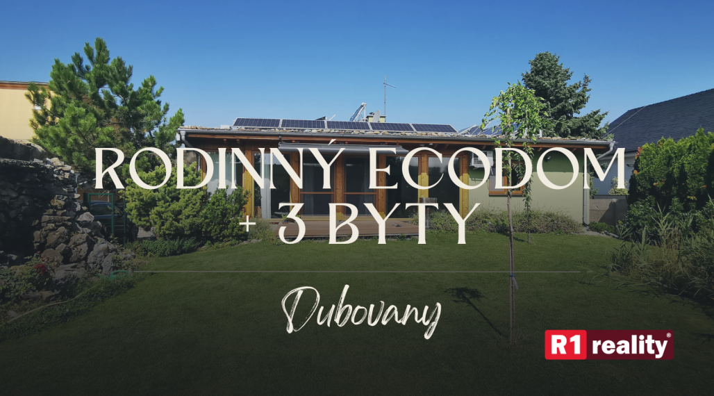 Zaujímavá a naozaj jedinečná realitná PONUKA/investícia !!! Energeticky nezávislá nehnuteľnosť !!!  4 bytové jednotky+parking+pozemok / Dubovany